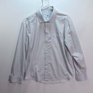 &Collar Athletic Performance Dress Shirt Plaid Medium